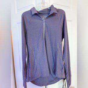 Purple Athletic Quarter Zip Jacket - Thumb Holes on sleeve!!